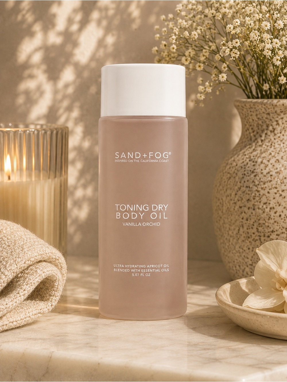 Sand + Fog Vanilla Orchid Toning Dry Body Oil – 150 mL / 5.07 fl oz